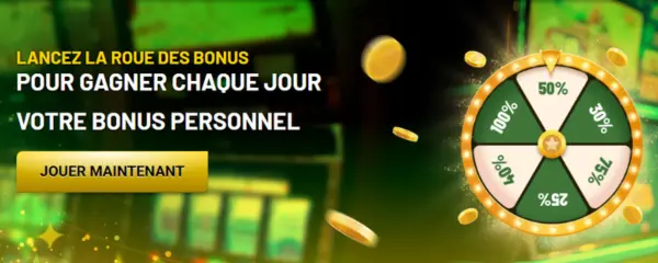 Roue des bonus hebdomadaire – Free Spins & Cash
