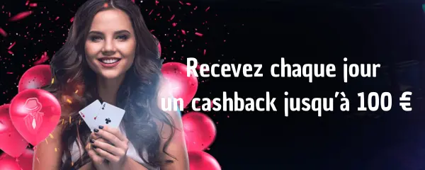 Cashback Quotidien Vegas – Jusqu'à 100 €